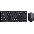 Rapoo 9010M Multi-Device Keyboard and Mouse Combo, 2.4GHz/Bluetooth 5.0/4.0 Wireless Keyboard & Mouse Set for Windows/Mac/Linux/Chrome, Support 4 Devices, Low-Profile Silent Click, Battery Powered