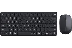 RAPOO Keyboard and Mouse Wireless - 9010M Multi-Device Wireless Keyboard Mouse Combo, 2.4GHz/Bluetooth 5.0/4.0 Wireless Keybo