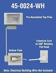 DATA COMM 45-0024-WH Recessed Pro-Power Kit with