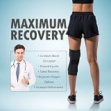 Lexniush Knee Support Sport Brace with Patella Gel Pads Stabilizers Black L view 7