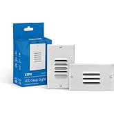 STP2 Louvered White LED Step Light (STP2L120WH)