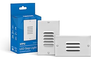 NICOR STP2 Louvered White LED Step Light with Photocell (STP2L120WHPC)