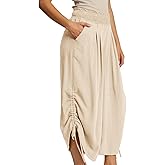 HOTIAN Women's Palazzo Pants Summer Boho Wide Leg High Waisted Casual Harem Pant with Pocket