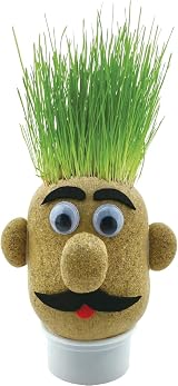 Funtime Gifts Grasshead Novelty Grow Your Own Grass Head Green view 2