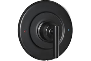 WUDEY Shower Handle Replacement For Moen T2901BL Gibson Posi-Temp Valve Trim Kit，Matte Black Shower Trim Kit Shower Lever Handle（#2510 Valve Required）