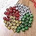 Unomor Jingle Bells for Crafts Small Christmas Bells with Gold, Silver, Red and Green Color 3/4Inch - 72 PCS