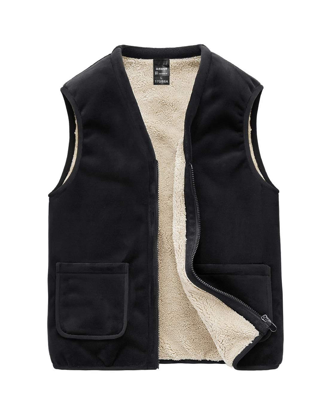 Giacca Senza Maniche Gilet Leggero Panegy Gilet da Uomo in Pile con  Cerniera Intera Colore Nero e Grigio per attività allAperto Gilet Giacche e  cappotti berjaya.edu.my