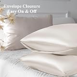 Vielit Satin Pillowcase 2 Pack 50x75cm for Hair & Skin Care Beige view 7