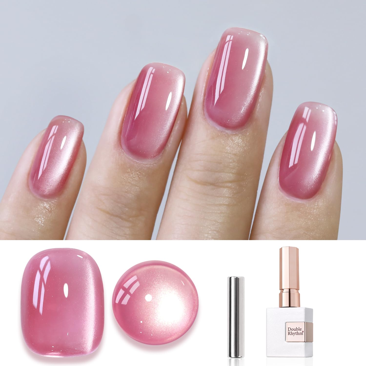 Double Rhythm Jelly Glass Cat Eye Gel Polish with