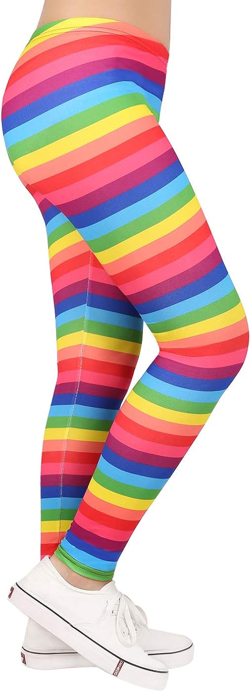 HDE Cute Girl’s Leggings with Print Designs – Full Ankle Length Comfy Tights: Clothing