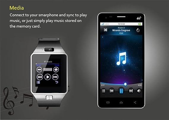 Zomtop DZ09 Bluetooth del reloj del reloj inteligente con cámara ...