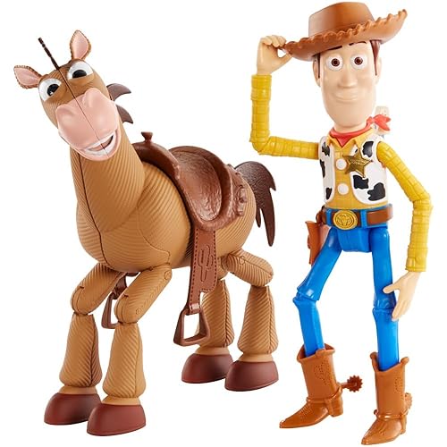 Mattel Disney Pixar Toy Story Movie Set of Action Figures, Collectible  Pack Includes with Woody with Removable Hat Rideable Bullseye in Kuwait 