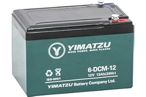 Yimatzu 6-DZM-12 12V 13Ah AGM Battery – Compatible with 6-DCM-12, EV12120, 6-EVF-12, ML12-12, MM12-12, UB12120, NP12-12 – For