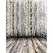 Showyou 3x5ft Light Grey Wood Wall & Floor Photography Backdrop Silk Photography Backdrops Studio Props