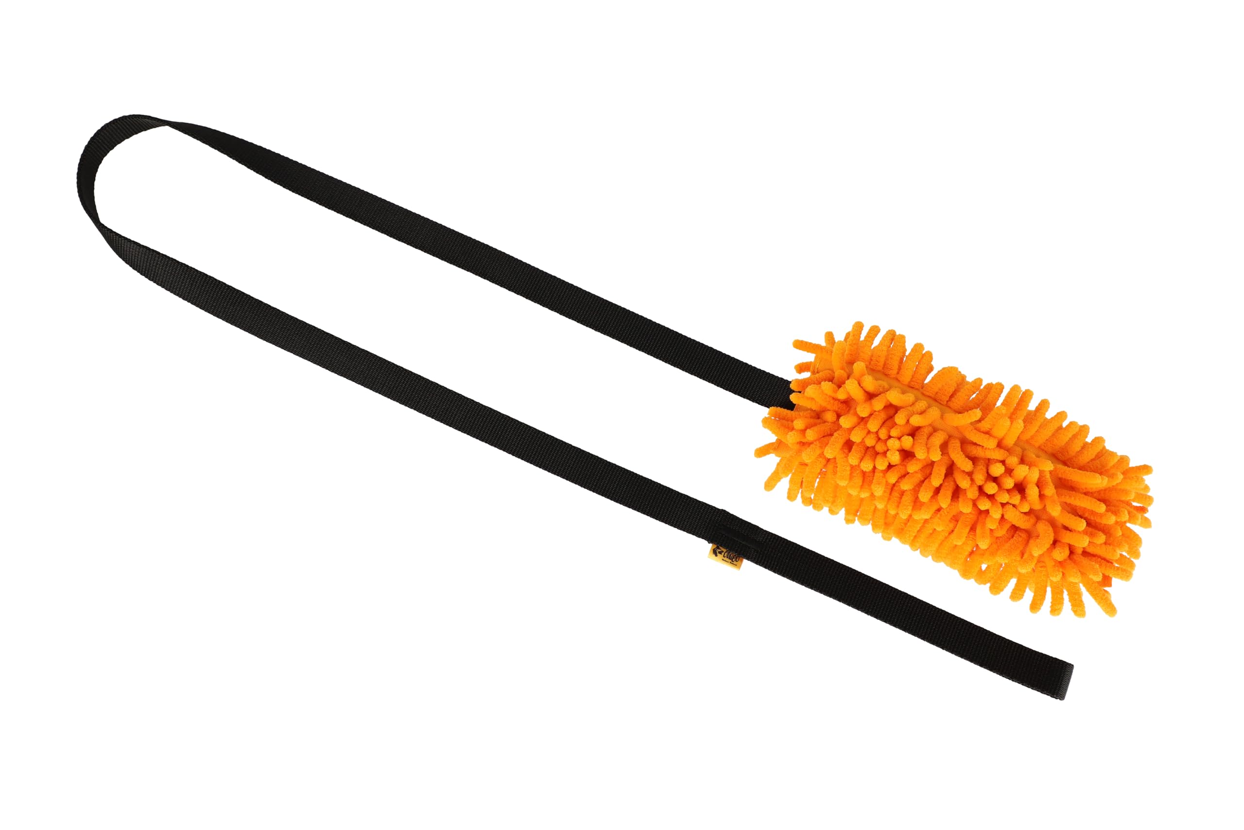 DINGO Dog Toy Mop Chaser with a Long Handle Bite Toy for Tug of War Fun Dog Training Orange 15667 — image 1