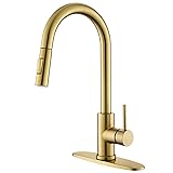 Tohlar Gold Kitchen Faucet with Pull Down