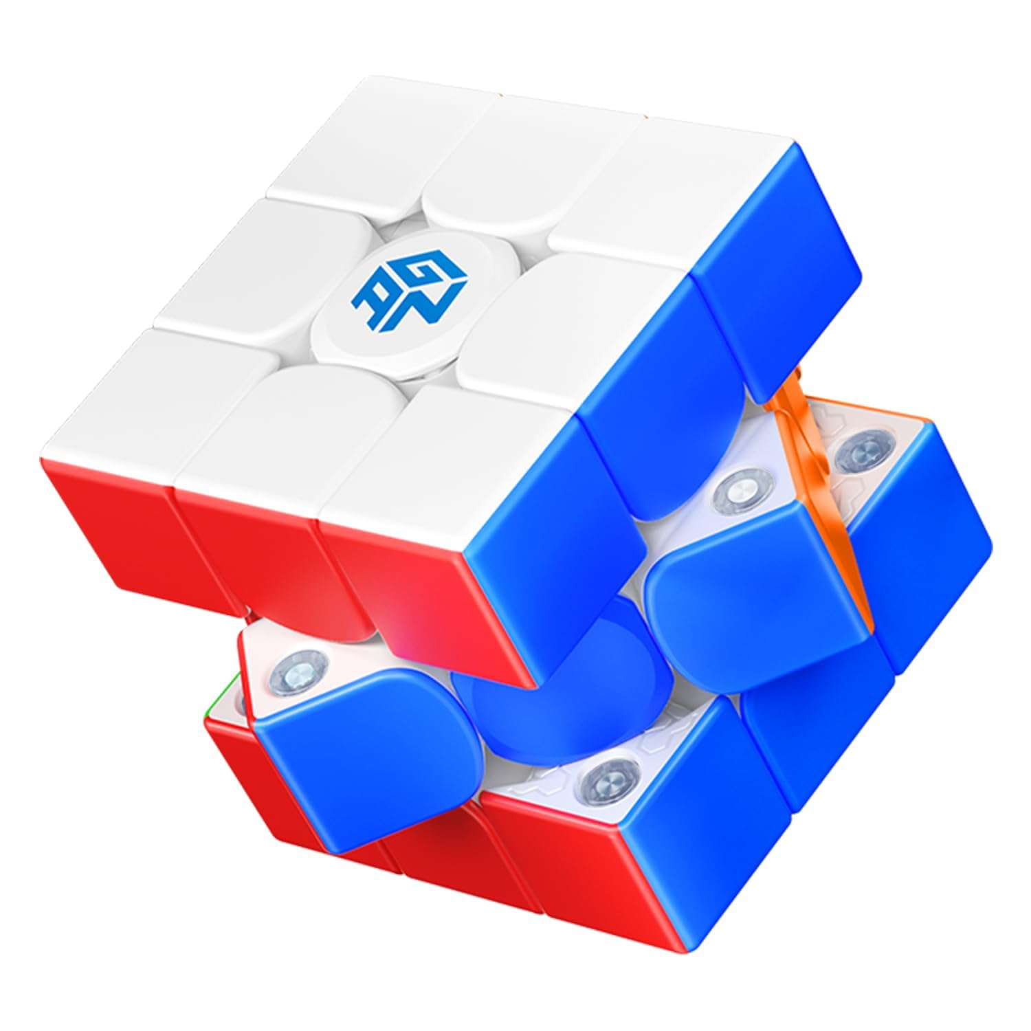 GAN356 M E Magnetic 3x3 Speed Cube,Magic Cube Professional Fast Smooth Turning with Turbo Magnet Capsule 2.0 and GES Pro+ for Kids & Adults(UV Coated)