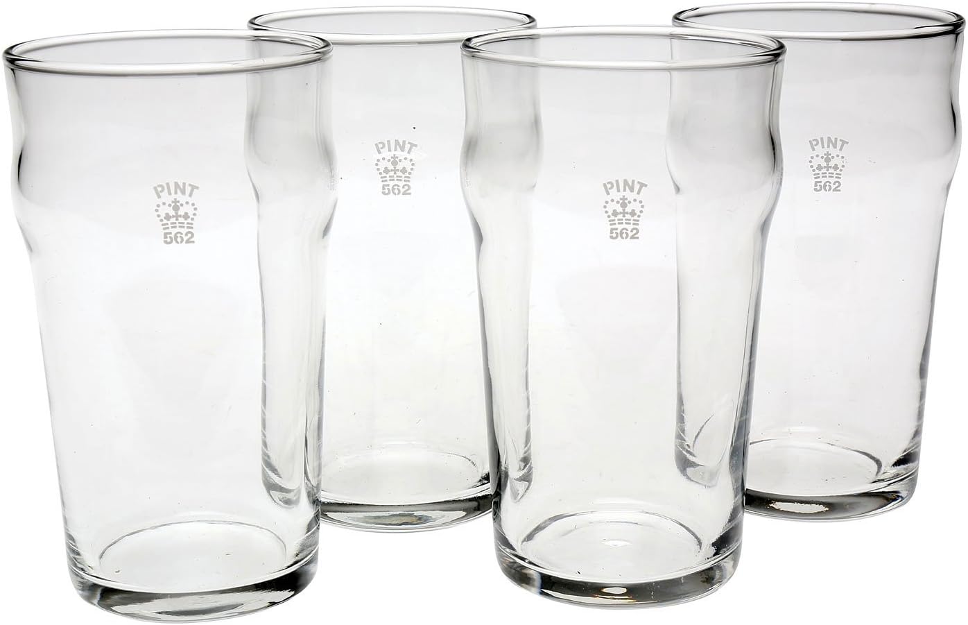Set of 4 Nonic One Pint Glass - Government Stamped