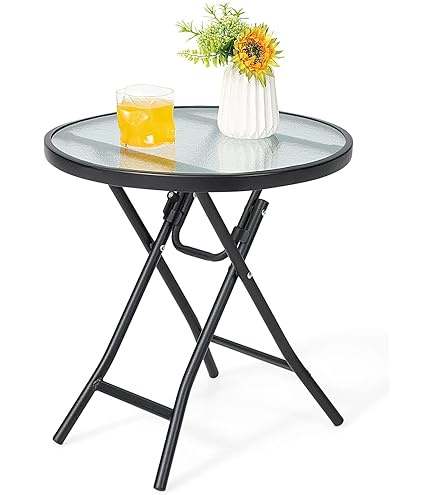 Amazon Rattan Table Suction Cups Outdoor Side Table HAPPYGRILL
