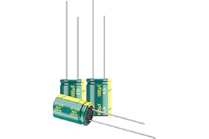 JCCON 10-Pack 6.3V 1000uF Premium Quality Low ESR Electrolytic Capacitors 8x12mm (0.32x0.47in), 6.3Volt 1000MFD High-Frequency Caps with Superior Performance
