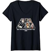 Women's Star Wars May The Fourth Be With You 2026 Original Film Clip V-Neck T-Shirt