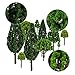 peony man 40 Pieces Model Trees -1.57-5.90 inch Mixed Model Tree Train Trees Architecture Diorama Ho Scale Model Trees for DIY Crafts or Building Model (Natural Green)