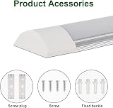 muzha 4 Packs LED Batten Lights 4FT 40W 6500K Daylight Surface Mount view 7