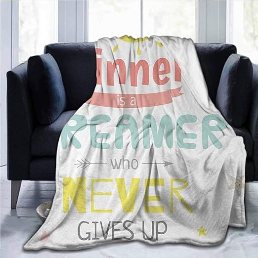 dsdsgog Flannel Soft Bed Blanket Throw Blankets Quote