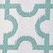 DII Reversible Outdoor Lattice Woven Rug, 4x6 Ft, Aqua