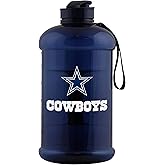 FOCO NFL Unisex-Adult NFL Team Logo 2L Plastic Clear Large Sports Jug Water Bottle
