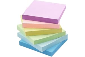 Early Buy Sticky Notes 3x3 Self-Stick Notes 6 Pastel Color 6 Pads, 100 Sheets/Pad