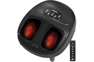 CuPiLo Foot Massager for Plantar Fasciitis, FSA HSA Eligible Upgraded Full foot Shiatsu Massage, Remote Control Multi-Level Settings, Feet massager for Neuropathy, Gifts for Men, Women, Fits Up to 14"