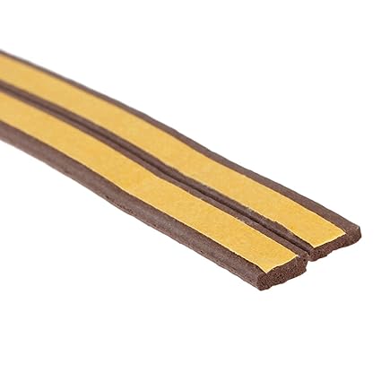 Stick&Seal Self-Adhesive Epdm Doors And Windows Draught Excluder Foam Seal Strip ,(Brown) ,6 Meter ( 2 X 3 M = 6 Meter)