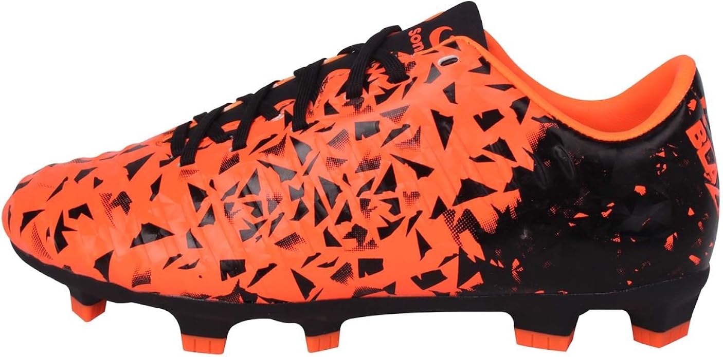 Sondico Boys Blaze Firm Ground Football Boots Black/Orange UK C7 (24