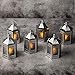 Mini Star Lantern with Flickering LED,Christmas Decorative Party Desktop Decoration Light,Battery Included Indoor Use,Tree Light Zkee(Set of 6 ,Silver)