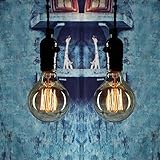 Vintage Edison Bulbs,Elfeland Antique Retro Incandescent Light Bulb 40W Squirrel Cage Filament Light Bulb G80 Classic Amber Glass E26/E27 Medium Base Dimmable (2 Pack)