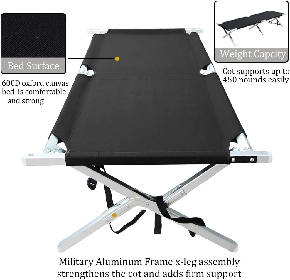 aluminum camping cot