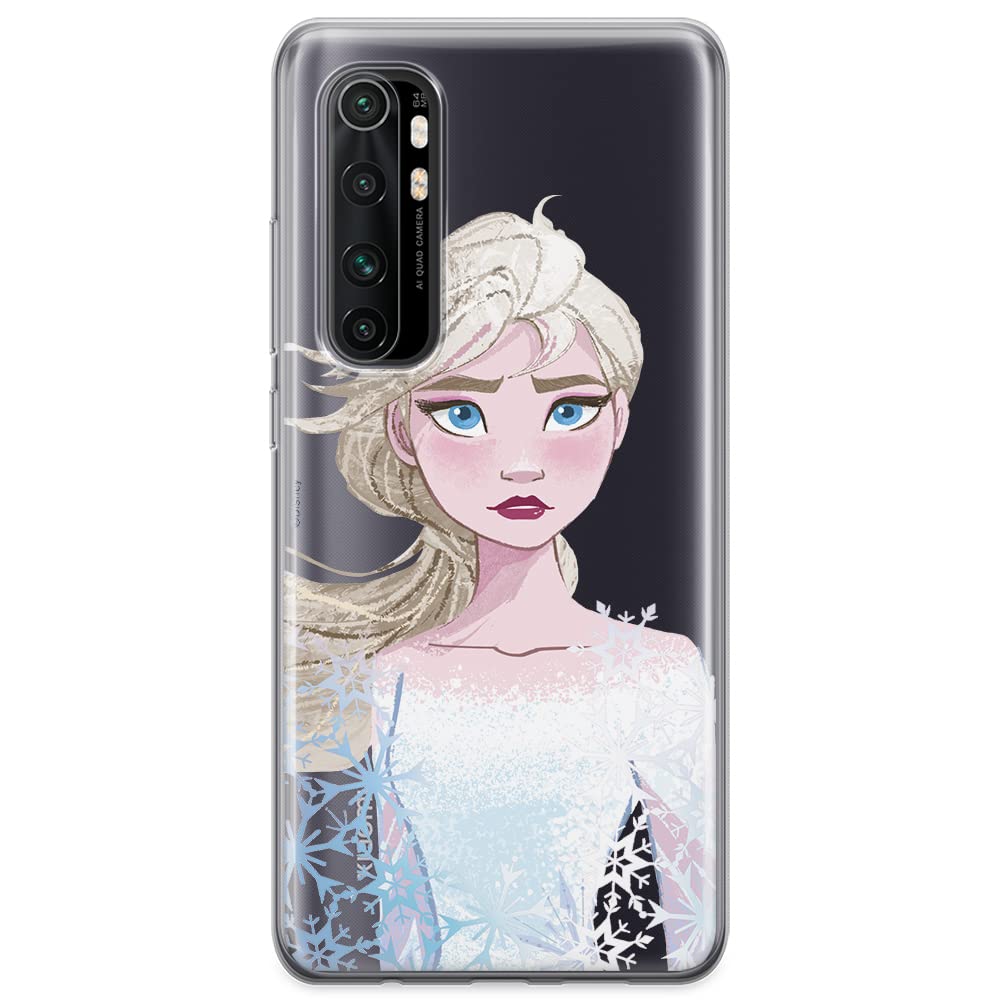 ERT GROUP mobile phone case for Xiaomi MI NOTE 10 Lite original and officially Licensed Disney pattern Elsa 014 optimally adapted to the shape of the mobile phone, partially transparent