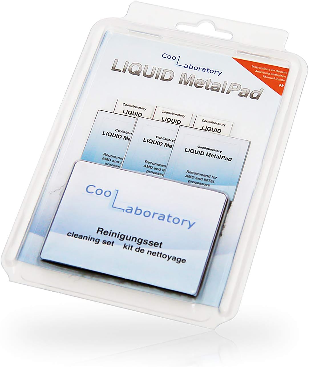 CoollaboratoryLiquid MetalPad - 3x CPU, 3x GPU, 1x Reinigungsset