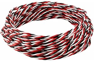 OliYin 32 feet DIY FUTABA Color 22# 22AWG 60 Cores Servo Extension Cable Twisted Wire for RC Model