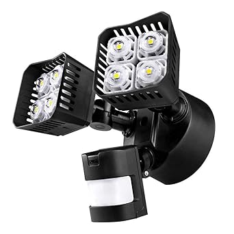 Sansi LED Strahler Bewegungsmelder außen 20W PIR Dämmerungssensor Licht 1800lm 5000k Tageslicht Aussenstrahler Flutlicht IP65