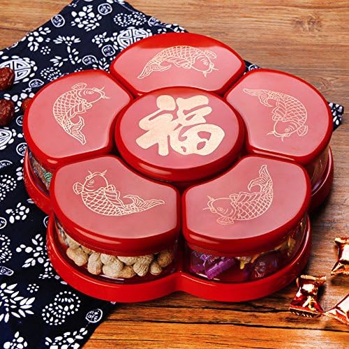 Lqchl Creative Home Fruit Candy Box Cover Rotating Snack Box Dribbling Room,B