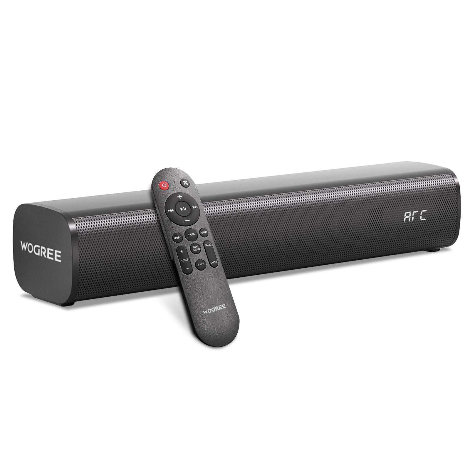 Photo 1 of 2.1ch Sound Bar for Smart TV with 6 Levels Voice Enhancement, Built-in Subwoofer, 16 Inches Bluetooth 5.3 TV Soundbar Speakers with ARC/Optical/AUX/USB Connection