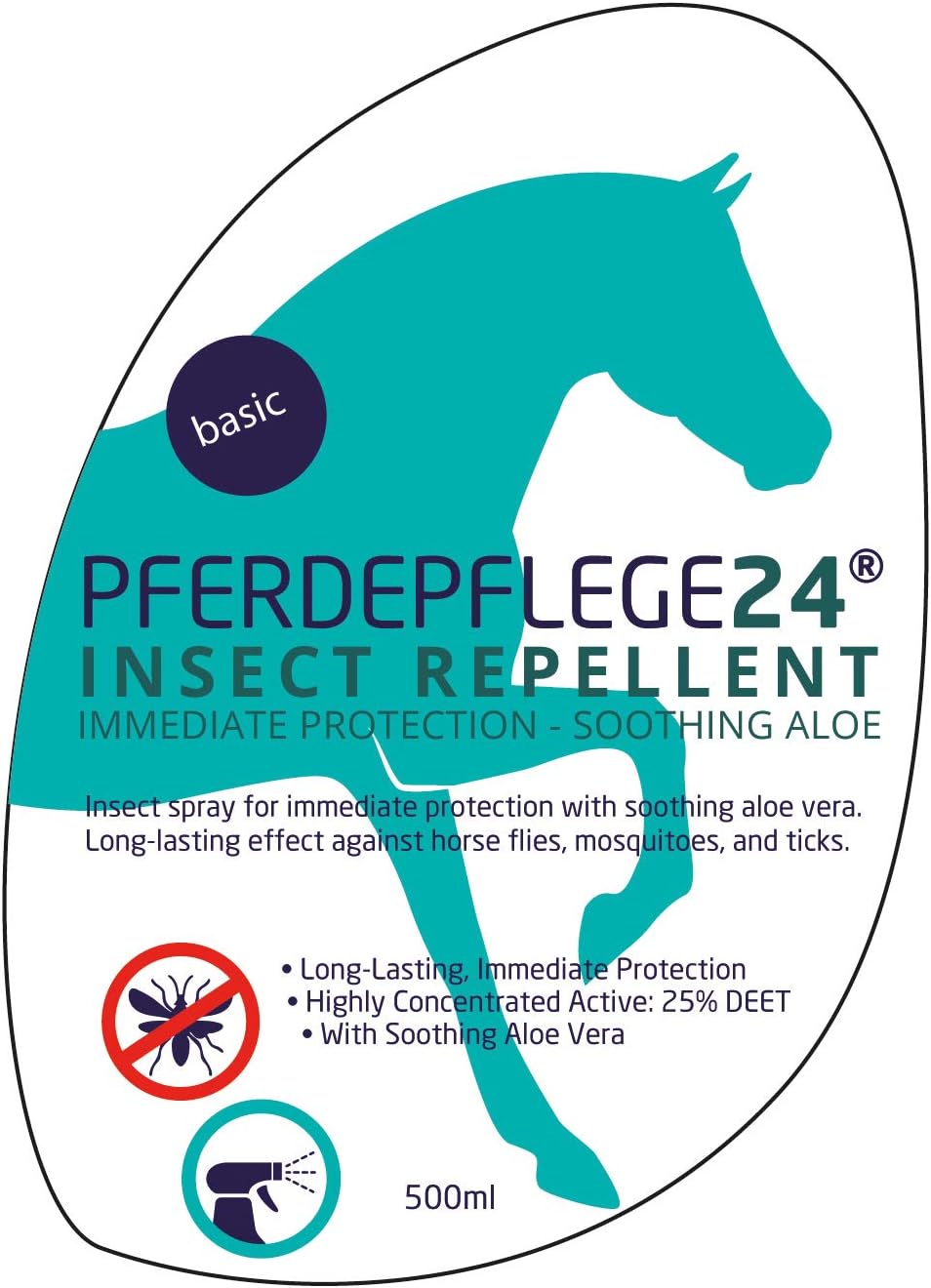 PFERDEPFLEGE24 Horse Fly Spray with DEET, Long-Lasting, Highly Concentrated Fly Repellent for Horses against Mosquitoes Ticks - Image 3