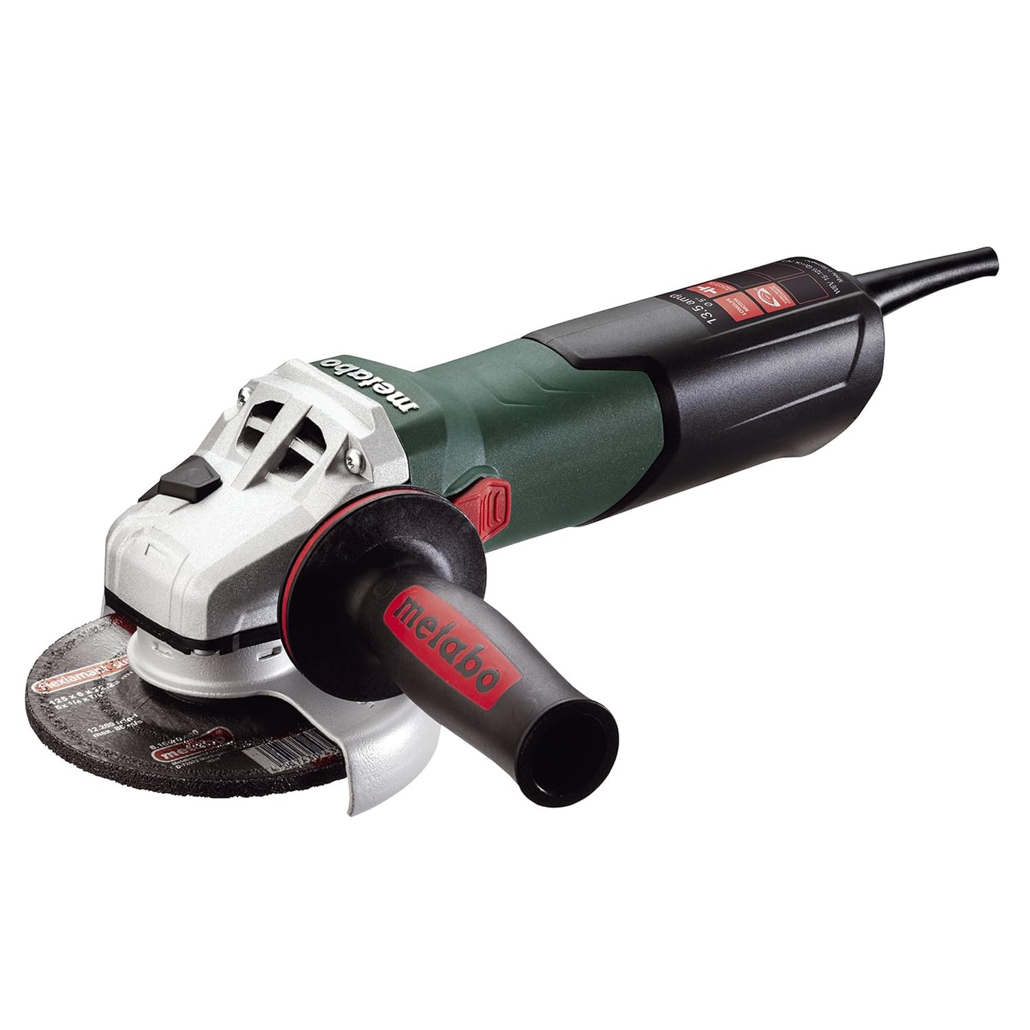 Photo 1 of Metabo WEV15-125 HT Lock-On 13.5 Amp 2,800-9,600 rpm Angle Grinder with Electronics and High Torque, 4.5"/5"