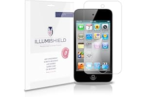 ILLUMISHIELD Screen Protector Compatible with Apple iPod Touch 4 (4th Gen)(3-Pack) Clear HD Shield Anti-Bubble and Anti-Fingerprint PET Film