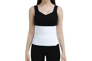 CANMIUS Abdominal Binder Post Surgery Tummy Tuck Belt For Women & Men, Postpartum Belly Band Compression Stomach Wrap, Skin Friendly, Breathable - (30" - 45") 3 Panel - 9"