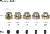 sourcing map M0.6 Pinion Gear Set 3.175mm Shaft 18T-22T Aluminum Alloy RC Car view 2