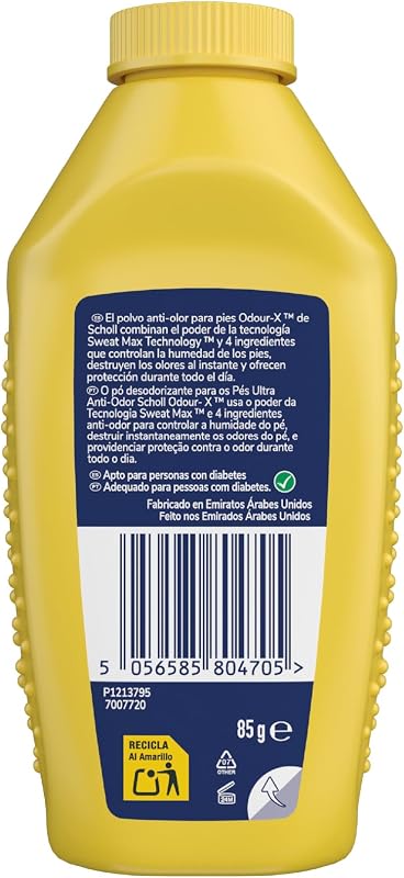 Odor-X Ultra Antiolores, 6.25 oz - Fórmula sin talco que elimina los olores al instante, absorbe el sudor, protección garantizada contra el mal olor durante todo el día