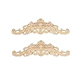 MUXSAM Long Wood Carved Appliques Onlays, 2-Pack